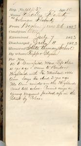 Tewksbury Almshouse Intake Record: Flaherty, Charles