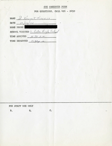 Citywide Coordinating Council daily monitoring report for South Boston High School by D. Kermit Norris, 1975 October 10