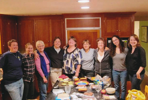 Mother-daughter cookie bake