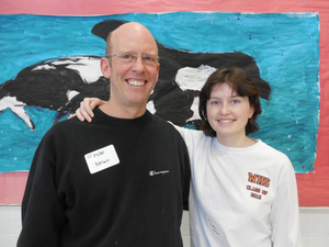 Mike Kerwin and Emma Kerwin at the Wayland Mass. Memories Road Show