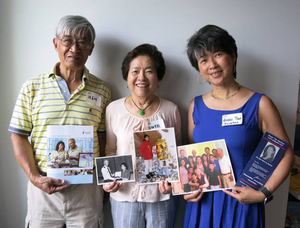 Shan-Ming Tan, Tsun-I Tan, and Greer Tan Swiston at the Chinese American Experiences Mass. Memories Road Show