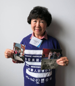 Lily Lawn-Tsao at the Chinese American Experiences Mass. Memories Road Show