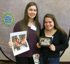 Olivia Wiley and Isabella Balian at the Winchester Mass. Memories Road Show