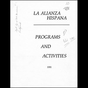 La Alianza Hispana programs and activities draft.