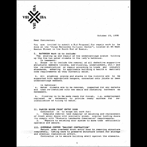 Letter from Inquilinos Boricuas en Acción to a contractor.