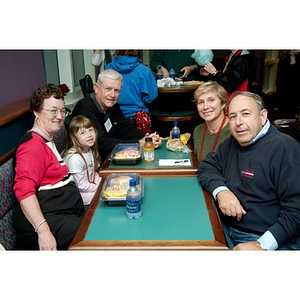 Participants break for lunch during Homecoming festivities