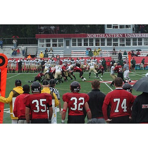 Northeastern plays against William & Mary in the Homecoming game