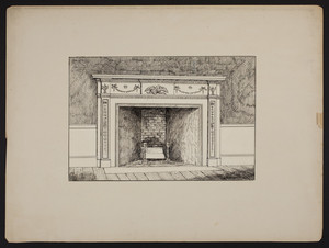 Early New England Interiors. [Waters House parlor chimney piece.]
