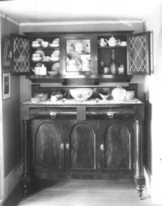 Interior view of Pickering House, dining room sideboard, Salem, Mass., undated