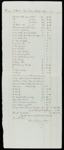 Receipt for hedges purchased by Henry C. Bowen from Paris Henry A. Dyer