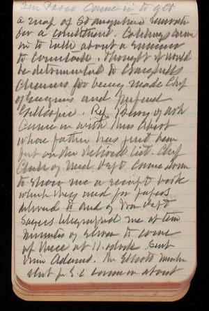 Thomas Lincoln Casey Notebook, November 1894-March 1895, 078, Sen Pasco came in to get