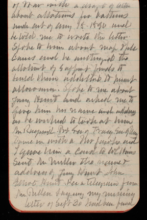 Thomas Lincoln Casey Notebook, October 1891-December 1891, 28, of War with a draft of [illegible]