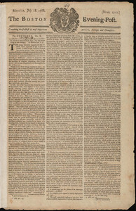 The Boston Evening-Post, 18 July 1768 (includes supplement)