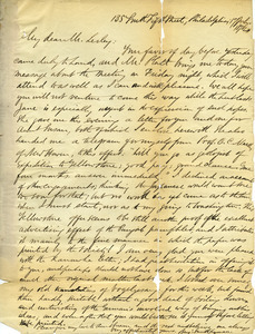 Letter from Benjamin Smith Lyman to Mr. Lesley