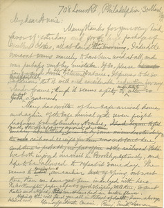 Letter from Benjamin Smith Lyman to Annie Lyman