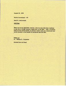 Memorandum from Mark H. McCormack to Martin Carmichael