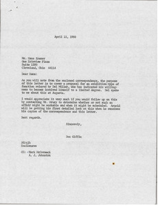 Letter from Doc Giffin To Hans Kramer