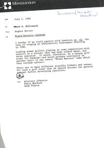 Memorandum from Hughes Norton to Mark H. McCormack