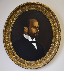 W. E. B. Du Bois: bust portrait in three-quarter profile