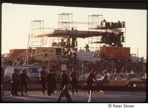 MUSE concert and rally: side of stage at the end of the No Nukes rally