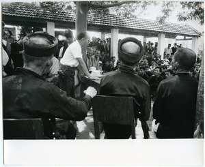 Province chief conducting a meeting with hamlet people