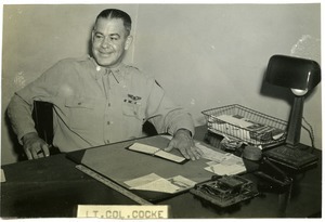 Lt. Col. Cocke at his desk