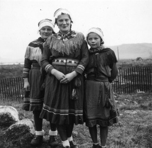 Three young Sami girls