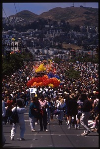 Crowd and marchers at the San Francisco Pride Parade