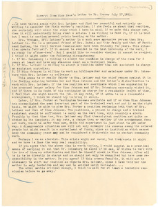 Letter from Ernestine Rose to New York Public Library (excerpt)