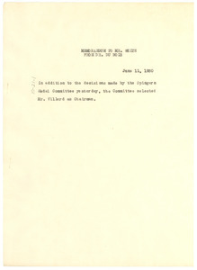 Memorandum from W. E. B. Du Bois to Walter White