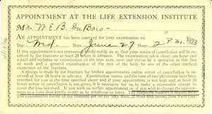 Appointment at the Life Extension Institute
