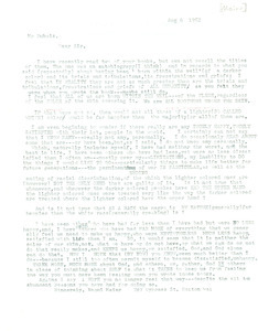 Letter from Naomi Maier to W. E. B. Du Bois