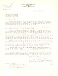 Letter from Charles Flint Kellogg to Hugh H. Smythe