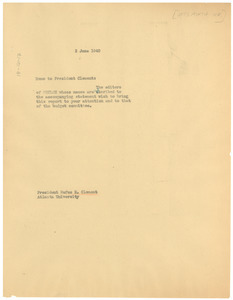 Memorandum from W. E. B. Du Bois to Rufus E. Clement