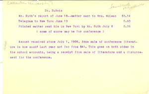 Letter from Atlanta University to W. E. B. Du Bois