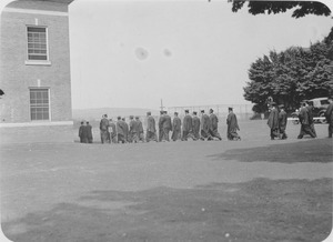 Graduates parading during class day