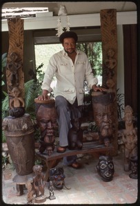 Bill Withers: Withers surrounded by African sculpture