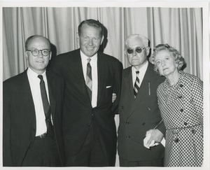 Jeremiah Milbank, Jr., HEW secretary Robert H. Finch, Hermann G. Place, and Mrs. Jeremiah Milbank