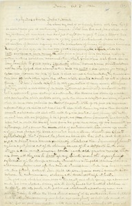 Letter from Erasmus Darwin Hudson to Martha Hudson