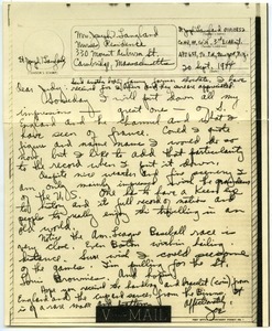 V-mail from Joseph Langland to Judith G. Wood Langland