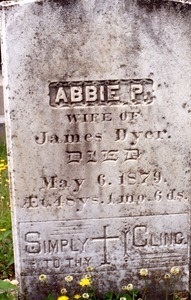 Mount Auburn Cemetery (Auburn, Me.): Abbie Dyer, 1879
