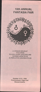16th Annual Fantasia Fair Brochure (Oct. 12-21, 1990)