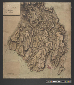 Carte des environs du Fort Royal de la Martinique