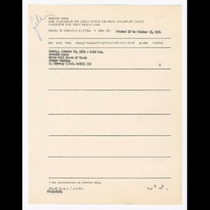 Comments, minutes, sample invitation for future dinner meeting and attendance list from Grove Hall Board of Trade meeting on October 19, 1964