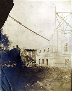 Public library construction work 1900-1902, corner views