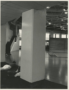 Resting at the edge of Blake Arena Court