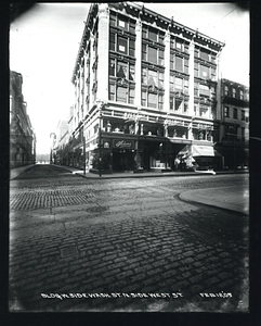 Buildings on west side Washington Street north side West Street