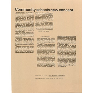 Community schools new concept.