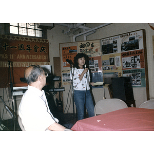 Speaker at a Chinese Progressive Association anniversary event