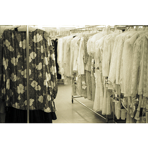 Clothing on a garment rack